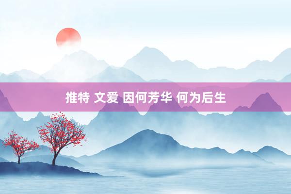 推特 文爱 因何芳华 何为后生