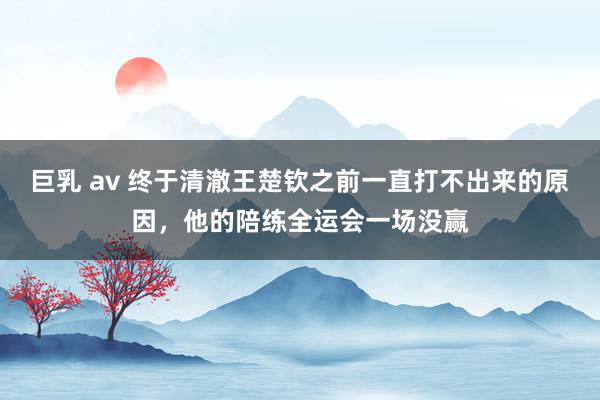 巨乳 av 终于清澈王楚钦之前一直打不出来的原因，他的陪练全运会一场没赢